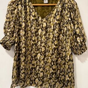 Rachel Zoe Black and Cream Ruffled Blouse